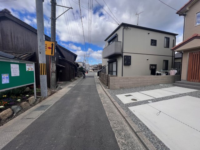 飾磨区中島新築住宅の前面道路含む現地写真