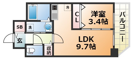 セレニテ神戸元町の間取り