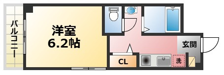 アンポワーズ武庫川レディースの間取り