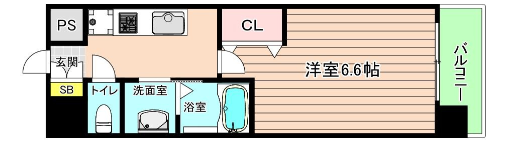 大阪市城東区今福西２丁目の賃貸マンションの間取り