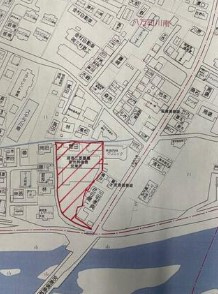 八万町川南売土地の土地図