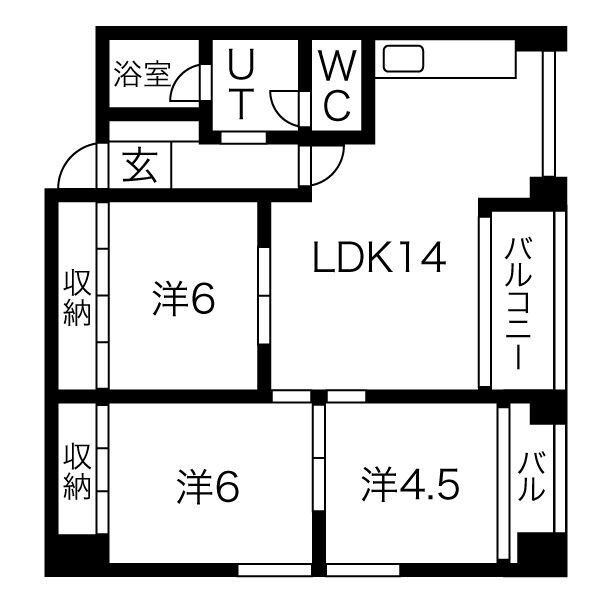 中川第6コーポの間取り