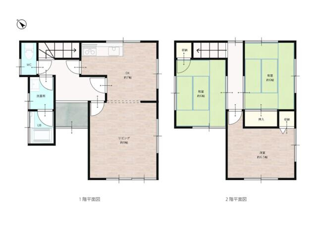 富士市桑崎の中古一戸建の間取り