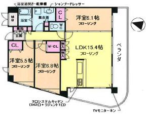 【間取り】 | ディアクレスト南桜塚