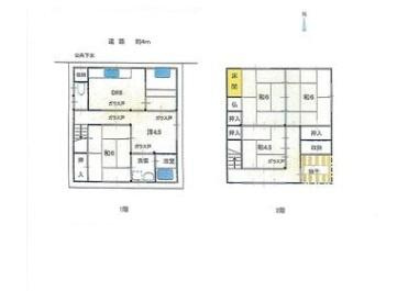和歌山市北田辺丁　中古戸建の間取り