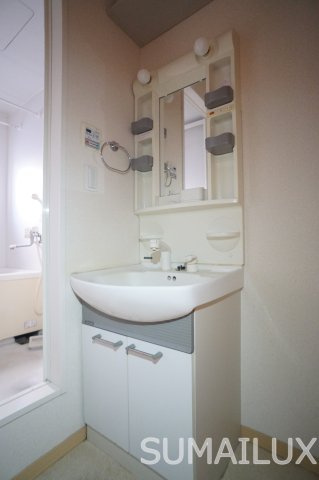 熊本市中央区新屋敷２丁目のアパートの独立洗面台