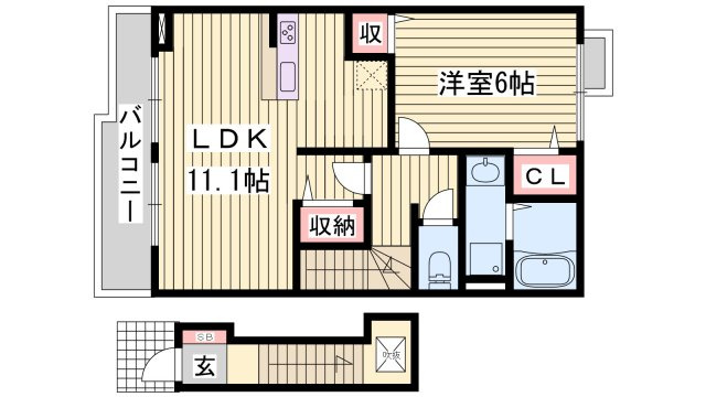 サンパティーク・カーサＡの間取り