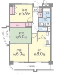 和泉市府中町２丁目の賃貸マンションの間取り
