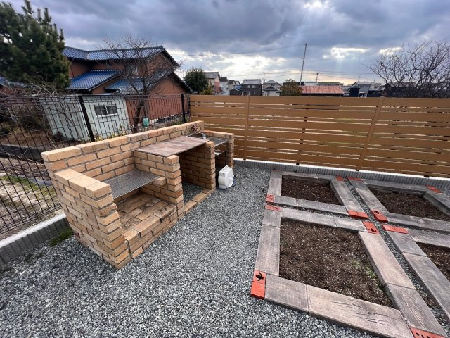 花田町上原田新築後未入居戸建の庭