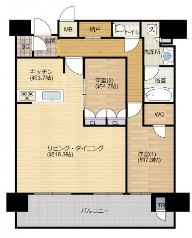 姫路ザ・レジデンスの間取り