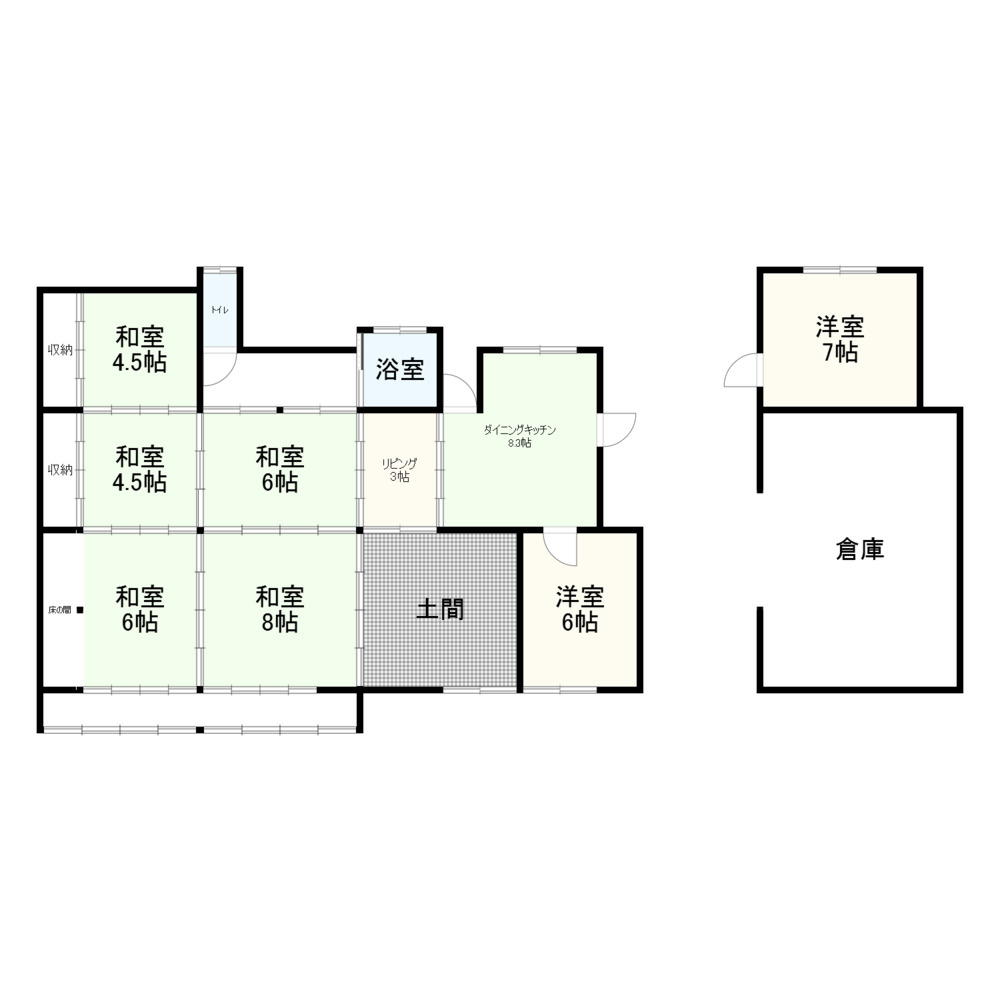 相生市若狭野町野々　一戸建の間取り