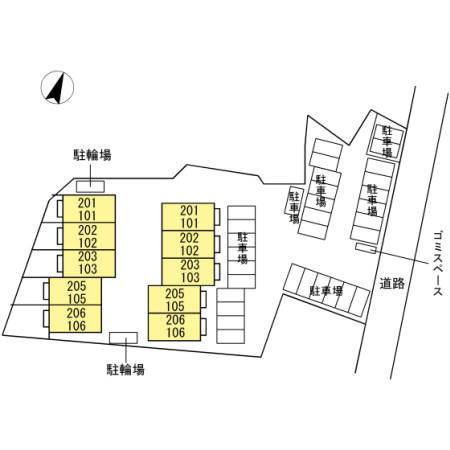 レインボーガーデン　Ｂ棟　　刈谷市近郊の賃貸ならクラスホーム刈谷店の区画図