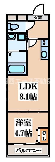 【間取り】 | フジパレス八戸ノ里Ⅴ番館