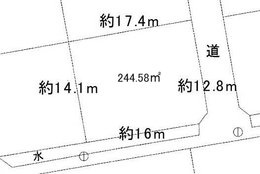 【土地図】 | 高砂市今市２丁目　土地 | 約73.98坪です。