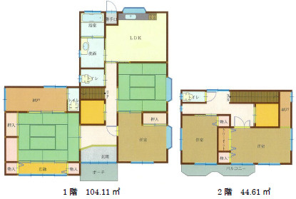 小田原市久野　中古戸建の間取り
