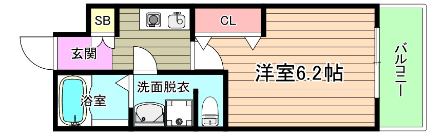 大阪市都島区東野田町１丁目の賃貸マンションの間取り