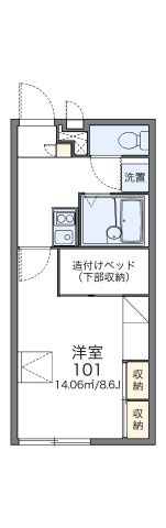 レオパレスセジュールの間取り|画像2