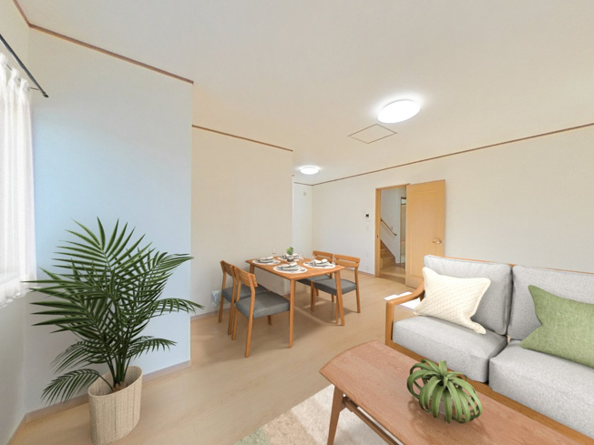 【居間・リビング】 | 鴻巣市箕田　中古戸建 | ※CGで加工しています。※家具付き販売ではございません。