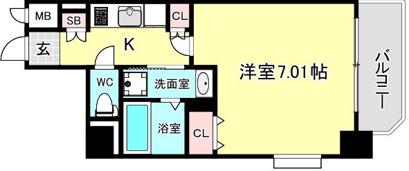 ALZA京町堀の間取り
