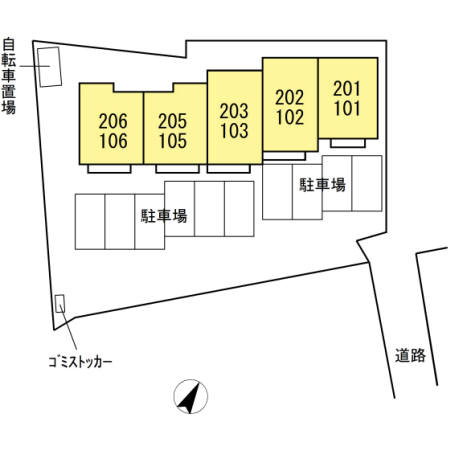 エクスベルジェⅡの駐車場