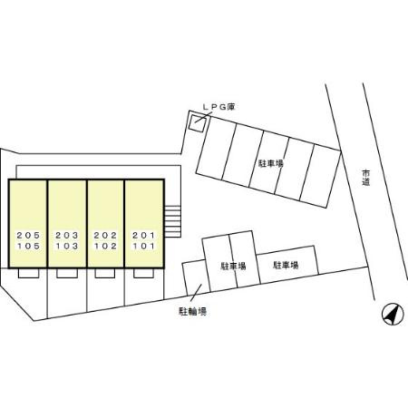 セジュール野口の駐車場