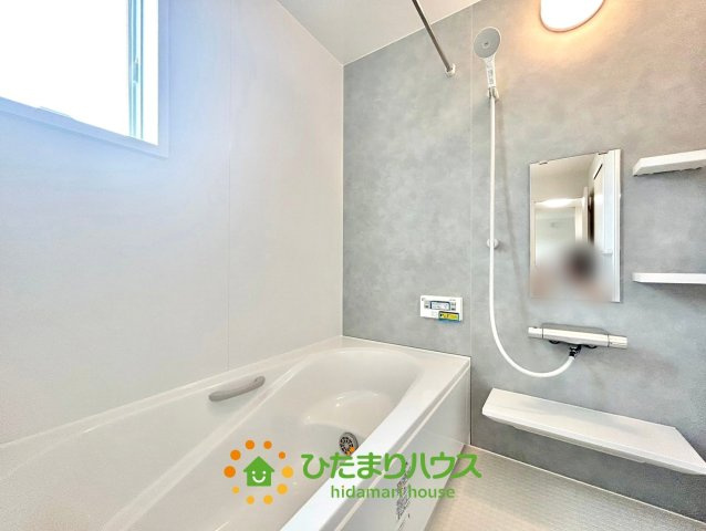 杉戸町堤根　新築一戸建て　03　クレアスタウンの浴室|足を伸ばして1日の疲れを癒せます。。