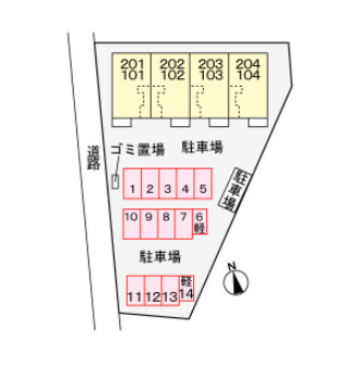 【区画図】 | ソレアード花月 | ソレアード花月　104号室　2021/9/20撮影