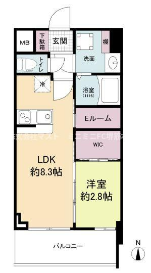 セレニテ天六ミラクの間取り