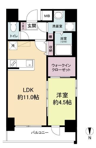 エス・キュート南森町の間取り