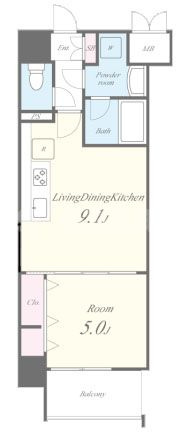 【間取り】 | グランパシフィック今里Luxe | この写真の反転です。