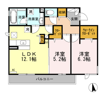 【間取り】 | サニーハイツ佐野