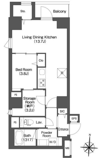 COMFORIA南千住の間取り