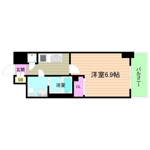 大阪市都島区中野町１丁目の賃貸マンションの間取り