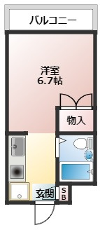 【間取り】 | エスプライム新大阪Ⅱ | 洋室