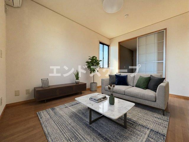 パーチェ　Ｂの居間・リビング|家具はCGのイメージ画像になります。※実際に家具は付いておりません。