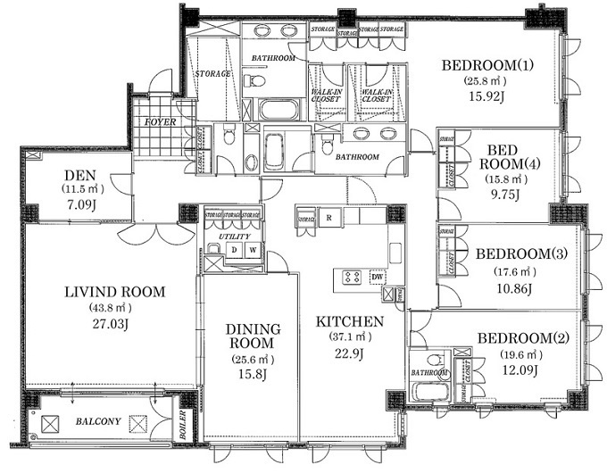渋谷区神宮前５丁目の賃貸マンションの間取り
