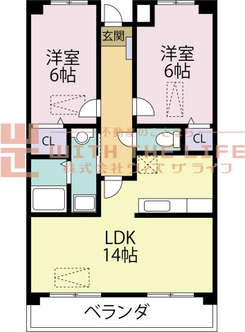 ルネス津福【キャッシュバック対象物件】の間取り