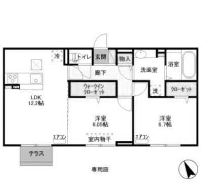 コーポスカイHの間取り