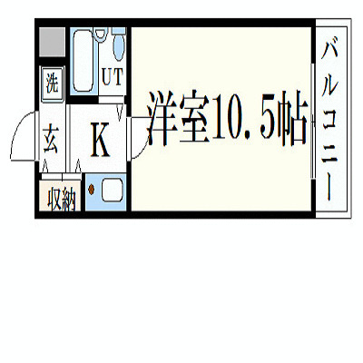 姫路市福中町の賃貸マンションの間取り