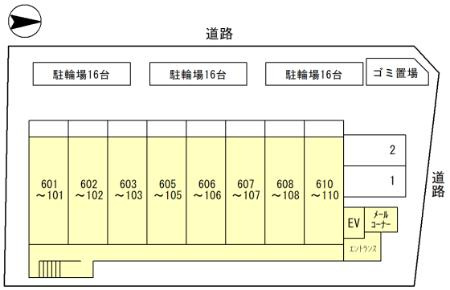 M'sマンション長栄寺の区画図