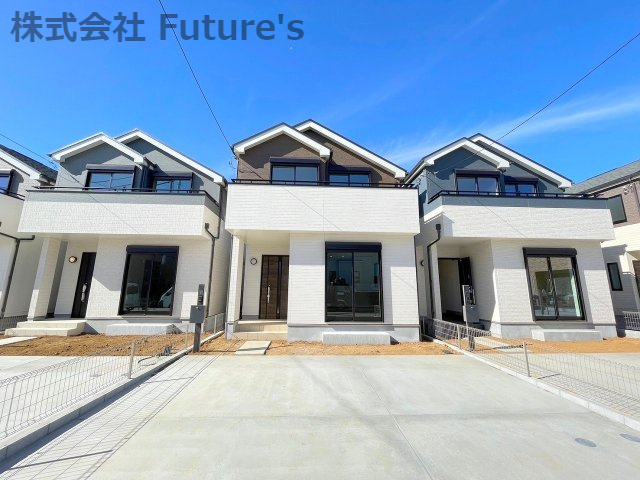 三郷市谷口　新築戸建　全10棟　F号棟の外観|三郷市谷口に全10棟の新築戸建で堂々登場！全棟カースペース並列2台分！！