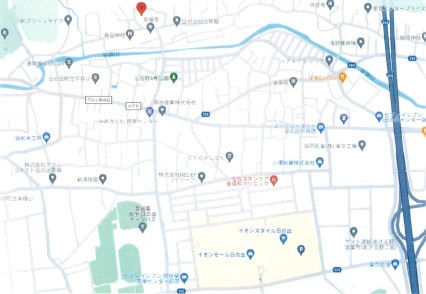 日の出町平井　売地の地図