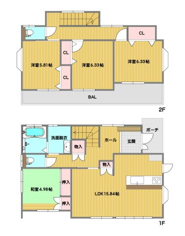 【間取り】 | 太田市亀岡町　中古戸建