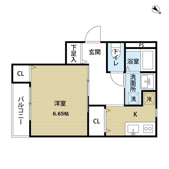 【間取り】 | パピヨン箱崎宮前