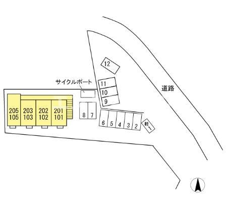 Ｌｕｎａ Ｒｏｓｓａの区画図|高崎、前橋、伊勢崎エリアのお部屋探しはエンドスケープまで！お客様の理想お聞かせ下さい♪