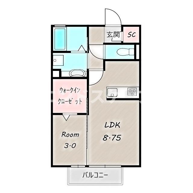 Ｌｕｎａ Ｒｏｓｓａの間取り|高崎、前橋、伊勢崎エリアのお部屋探しはエンドスケープまで！お客様の理想お聞かせ下さい♪