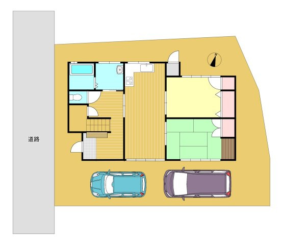 善通寺市上吉田町　リノベ住宅の区画図