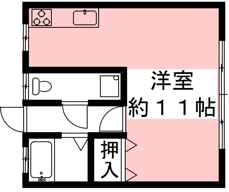 ６０６８８　岐阜市茜部菱野アパートの間取り