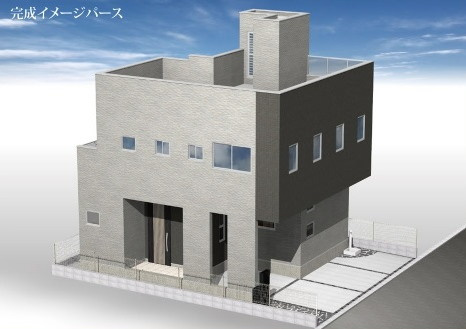 川越市神明町　新築戸建の外観パース|イメージパース