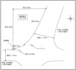 【土地図】 | 【仲介手数料無料！！】多摩市桜ケ丘4丁目　建築条件なし売地（全１区画）No.1区画　4480万円
